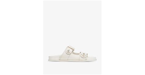 Jimmy Choo Fayence Pearl Embellished Leather Sandals In White Lyst