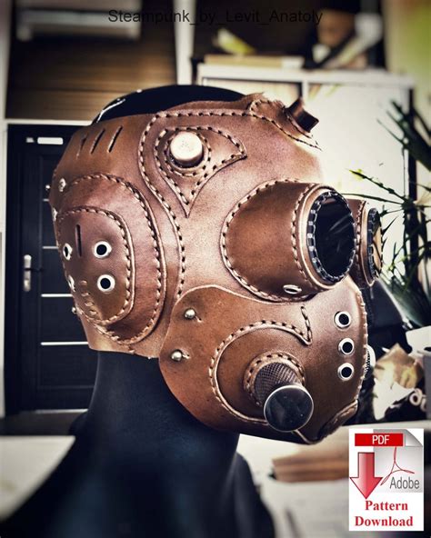 Pattern Pdf Leather Steampunkdieselpunk Mask Etsy