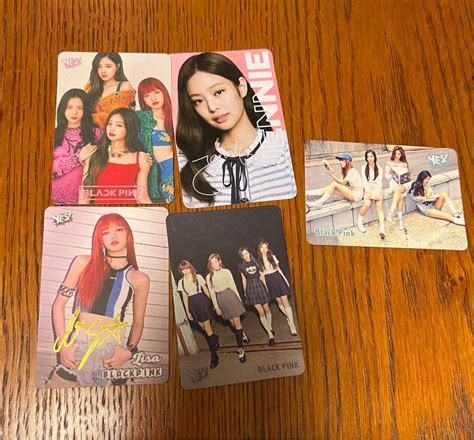 Wts Blackpink Pink Yes Trading Photocards Pc Signed Lisa Jennie Rose