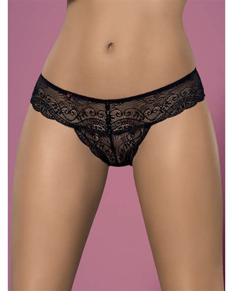 Sexy Perizoma Nero In Pizzo Collezione Miamor Obsessive Lingerie