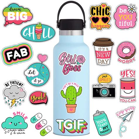 Cute Water Bottles Stickers for VSCO Girls(44 Pack) - Laptops Sticker ...