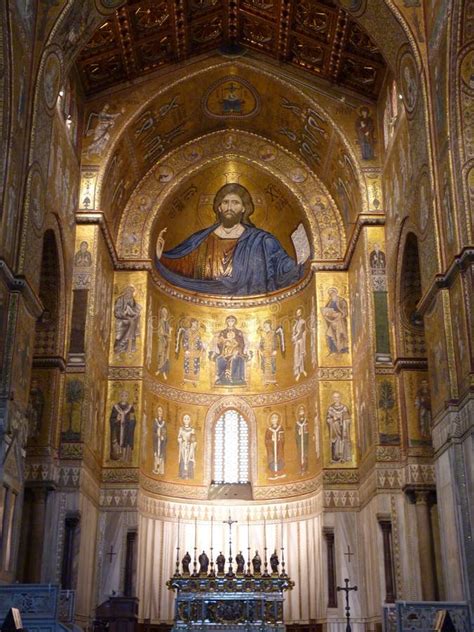 Monreale Cathedral Near Palermo Sicily Italy Stock Image Image Of