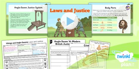 History Vikings And Anglo Saxons Laws And Justice Lks Lesson Pack