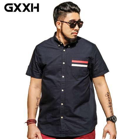 2019 Oversized Men GXXH Brand Big And Tall Mens Shirts Fashion 2017