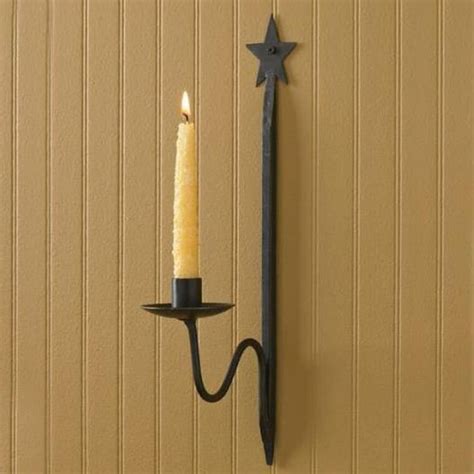 Primitive Single Star Sconce Candle Wall Sconces Candle Sconces Sconces