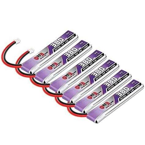 6本 GNB リポバッテリー 380mAh HV 1S Li hvバッテリー 60C 3 8V 4 35V JST PH 2 0