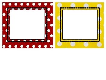 Editable Polka Dot Classroom Labels By Whitney Wright Tpt