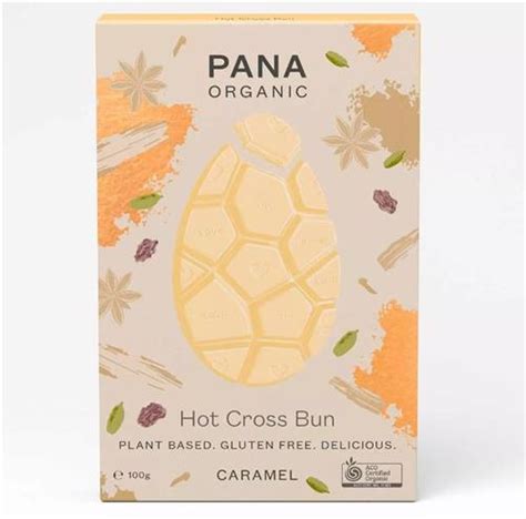 Pana Organic Easter Egg Caramel Hot Cross Bun 100g Kiah Organic