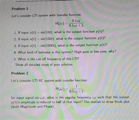 Solved Lets Consider Lti System With Transfer Function