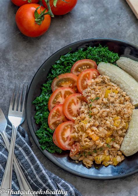 Green Fig and Saltfish (Green Banana) - That Girl Cooks Healthy