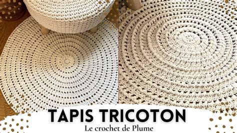 Comment faire un tapis rond au crochet Modèle Tricoton réversible