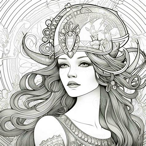 Art Nouveau Coloring Page Stock Photo At Vecteezy