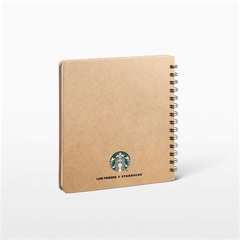 Starbucks Line Friends Brown Earth Day Notebook