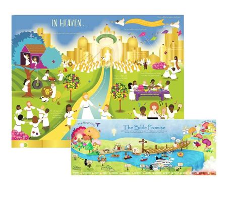 Heaven Posters for kids, Set of 2 – Bible Story Map