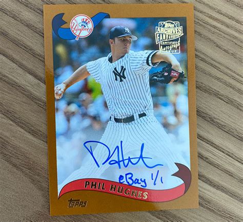 Phil Hughes Topps Archives Autographs Include An Ebay