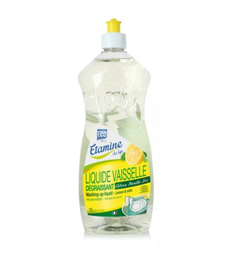 Liquide vaisselle dégraissant écologique citron menthe 1l Etamine