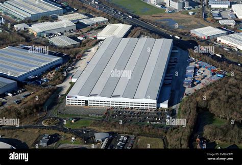 aerial view of The Range, Wakefield Distribution Centre, a warehouse in ...