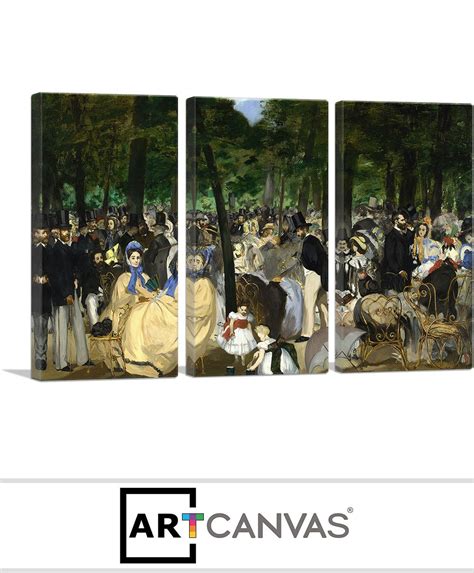 Music In The Tuileries Garden 1862 Canvas Art Print For Sale