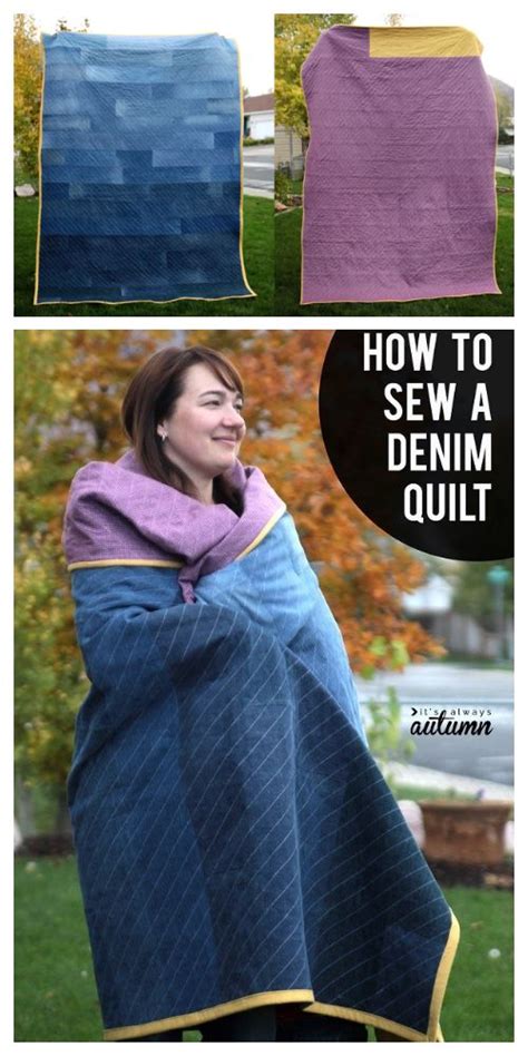 Diy Recycled Jeans Denim Quilt Sewing Tutorial Paid Fabric Art Diy Denim Quilt Sewing