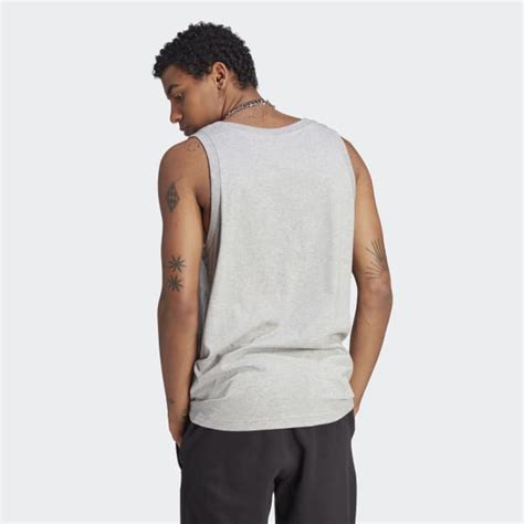 Adidas Mens Lifestyle Adicolor Classics Trefoil Tank Top Grey Adidas Us