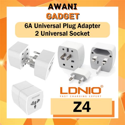 Original LDNIO Z4 Universal Plug Adapter 6A Universal Plug Travel Plug