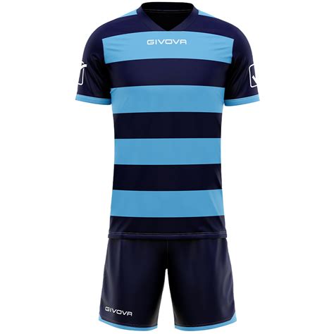 Givova Rugby Kit Jersey with Shorts navy/light blue | SportSpar.com