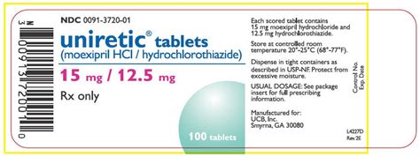 Uniretic Fda Prescribing Information Side Effects And Uses