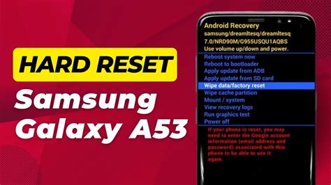 Samsung Galaxy A53 Hard Reset Pattern Unlock Quick And Easy Youtube