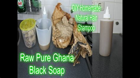 Raw Pure Ghana Black Soap Diy Homemade Natural Hair Shampoo With