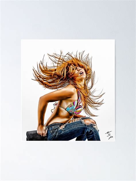 Fine Erotic Art Photography Poster Print Hairflip Modern Pinup Featuring A Hot Sexy