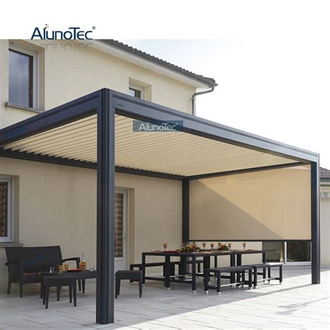 Alunotec Automatic Opening Closing Awning Metal Outdoor Gazebo Patio