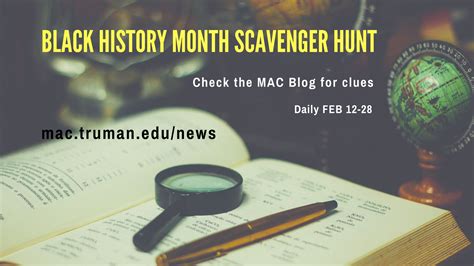 Black History Month Scavenger Hunt - Center for Diversity and Inclusion