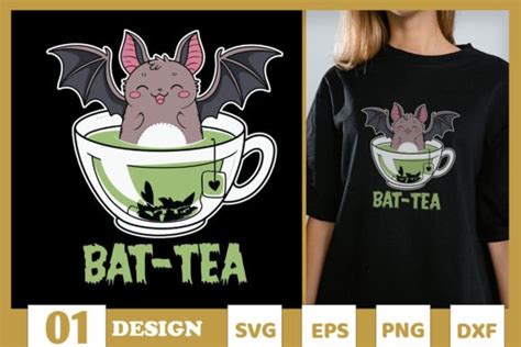 Bat Tea Cute Bat Halloween Svg Graphic By Skinite Creative Fabrica