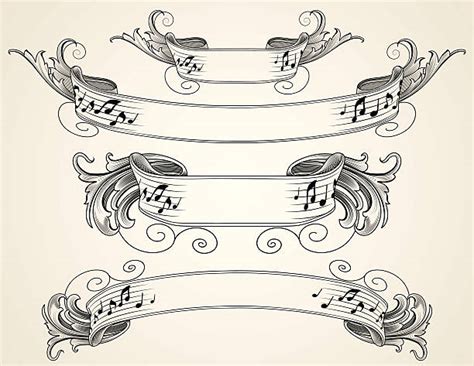 Best Clip Art Of Fancy Music Notes Illustrations, Royalty-Free Vector ...