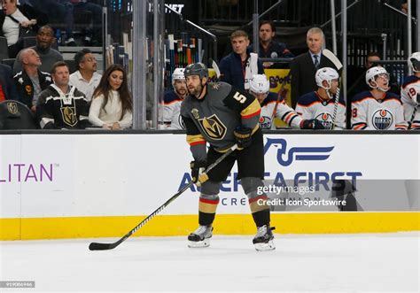 Vegas Golden Knights Defenseman Deryk Engelland Waits For Play To