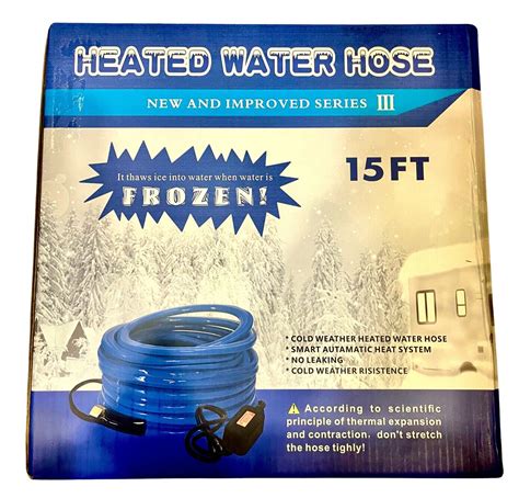 15 Ft Heated Water Hose For Rv 45 ℉ Antifreeze Drinking Water Hose W