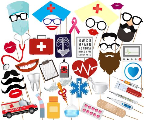 Doctor Party Printable Photo Booth Props Medical Photo Props Medical