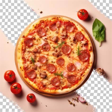 Una Pizza Con Carne Y Tomates Archivo PSD Premium