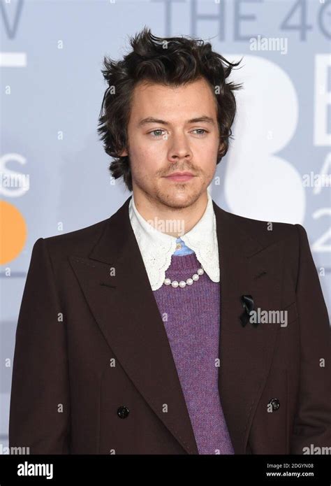 Harry Styles Arriving For The Brit Awards 2020 At The O2 Arena London