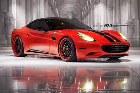 Bright Red Ferrari California With Black Competition Stripes — CARiD ...