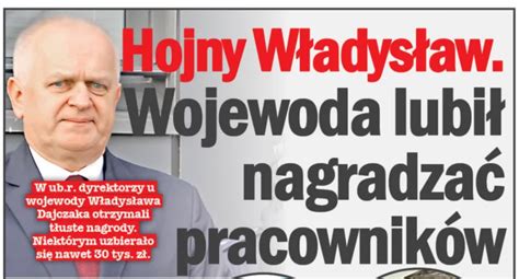 Hojny W Adys Aw Wojewoda Lubi Nagradza Pracownik W