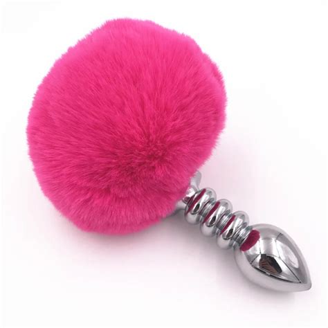 3 Size Anal Plug Hot Pink Rabbit Tail Anal Plug Bunny Butt Plug Boody