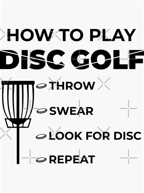 How To Play Disc Golf Sticker For Sale By Hannasartdesign Redbubble