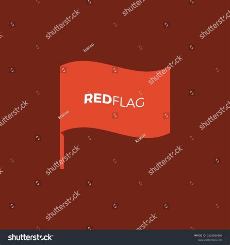 Red Flag Illustration Isolated Vector Illustration Stock Vector ...