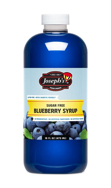 Josephs Sugar Free Blueberry Syrup 16 Fl Oz