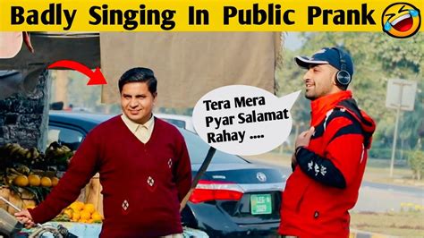 Singing Badly In Public Funny Prank Solnewsurdu Youtube