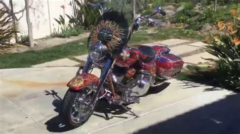 Harley Davidson Custom Motorcycle Blingd In Swarovski Stones Youtube