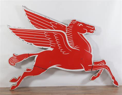 Sold Price Mobil Gas Pegasus Cookie Cutter Porcelain Sign June