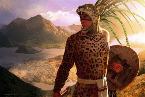 Michael Komarck Illustration Guerrero Azteca Arte Maya Guerreros Jaguar