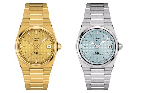 Introducing Two New Tissot Prx In Mm An Ice Blue Dial And Gold Pvd Case